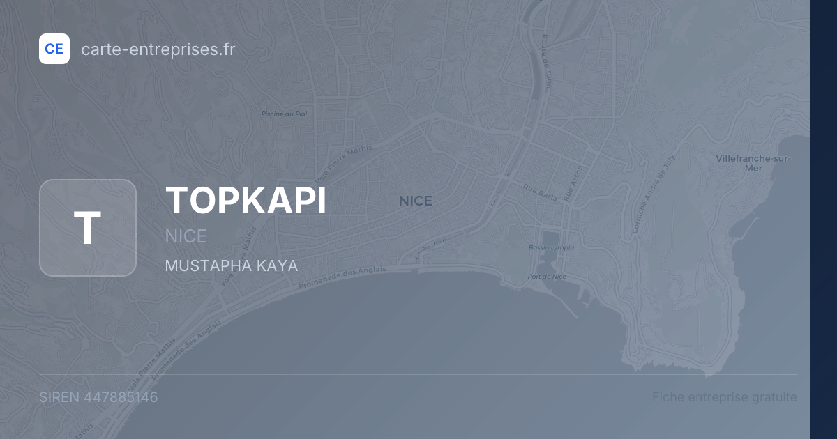 TOPKAPI — 447885146 — fiche entreprise