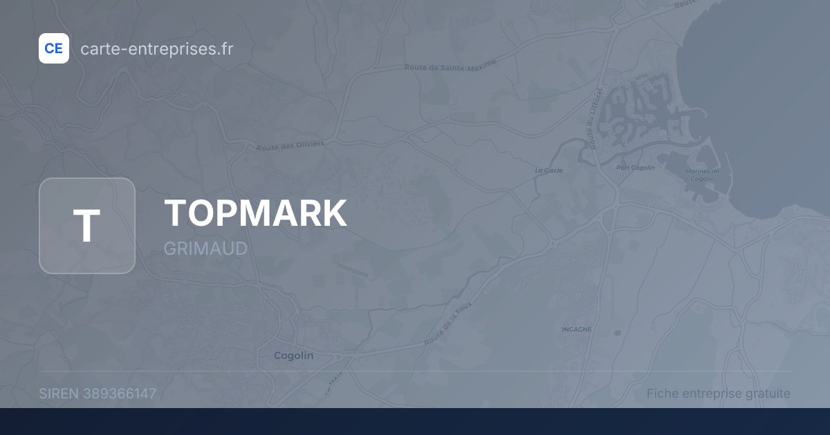 TOPMARK — 389366147 — fiche entreprise