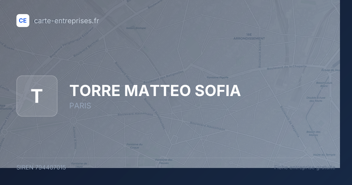 TORRE MATTEO   SOFIA — 794407015 — fiche entreprise