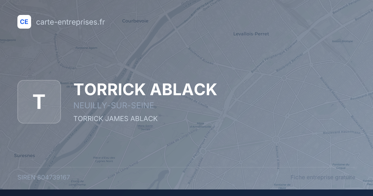 TORRICK ABLACK — 804739167 — fiche entreprise