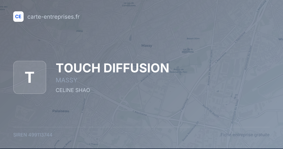 TOUCH DIFFUSION — 499113744 — fiche entreprise