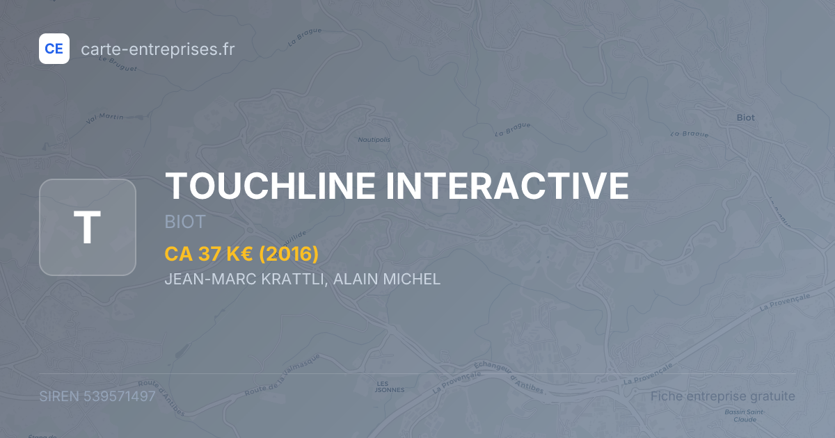 TOUCHLINE INTERACTIVE — 539571497 — fiche entreprise