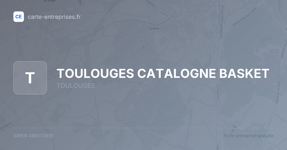 TOULOUGES CATALOGNE BASKET — 488172818 — fiche entreprise