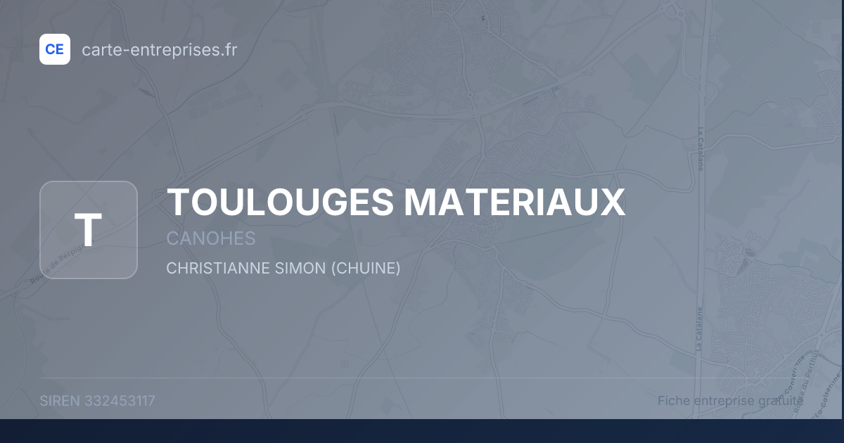 TOULOUGES MATERIAUX — 332453117 — fiche entreprise