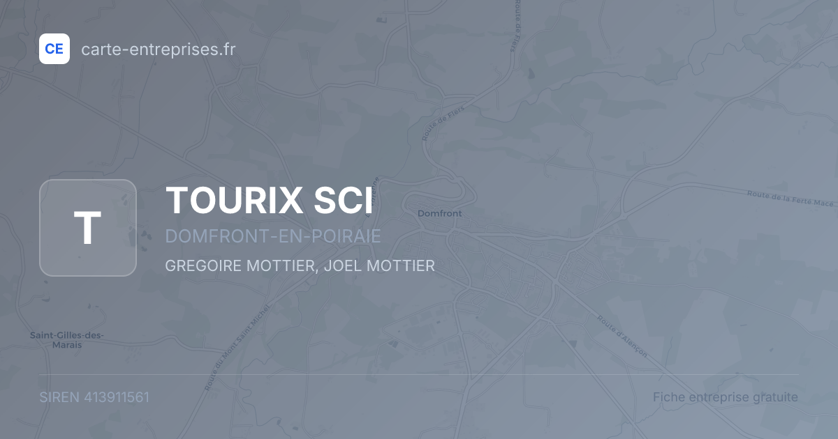 TOURIX SCI — 413911561 — fiche entreprise
