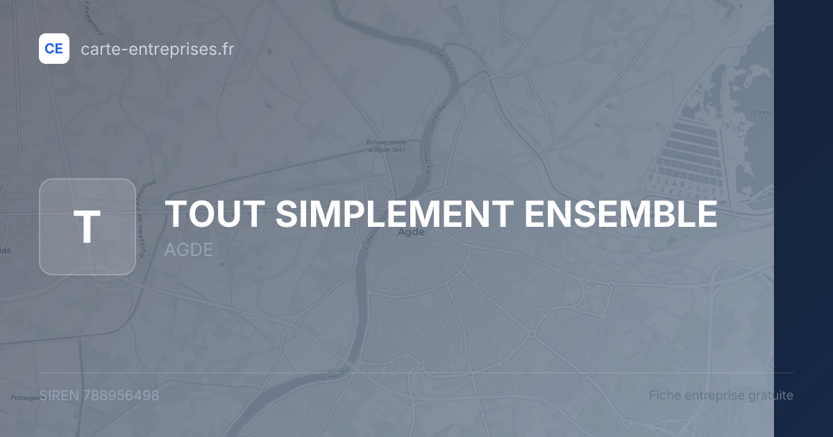 TOUT SIMPLEMENT ENSEMBLE — 788956498 — fiche entreprise