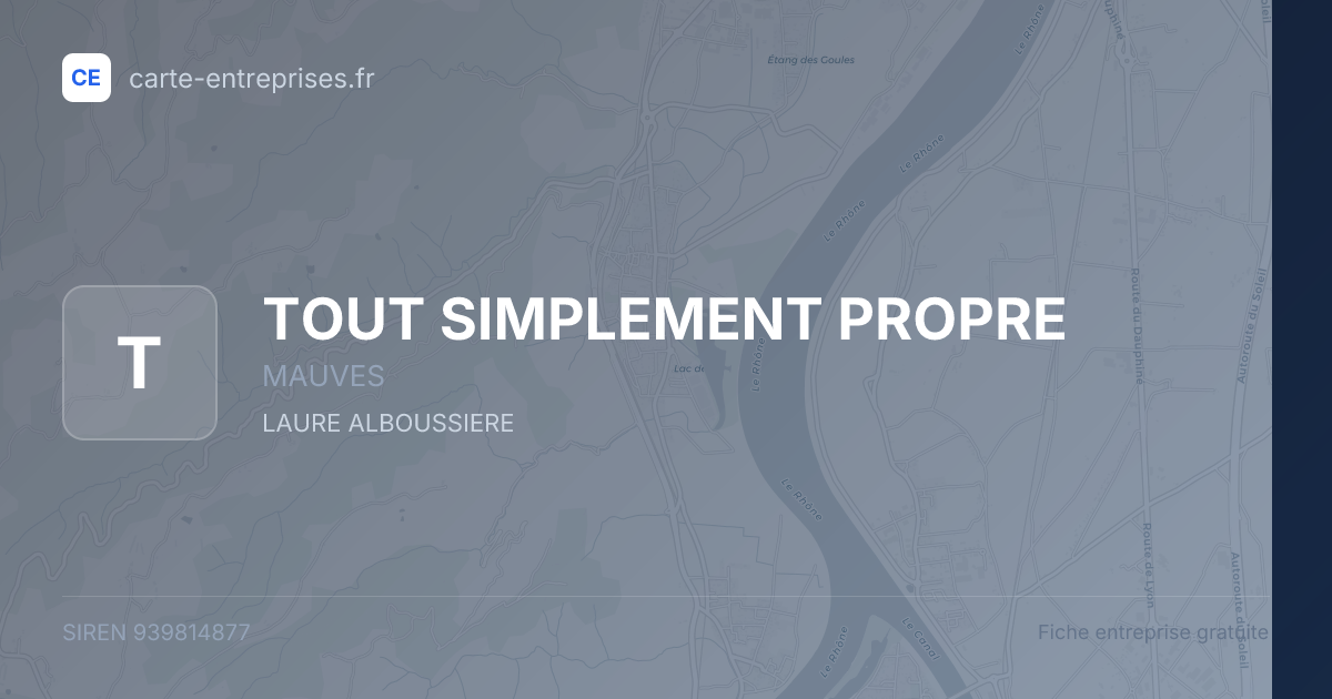TOUT SIMPLEMENT PROPRE — 939814877 — fiche entreprise