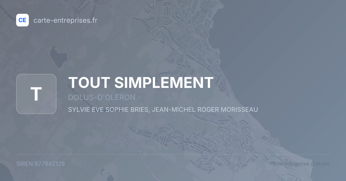 TOUT SIMPLEMENT — 877942128 — fiche entreprise