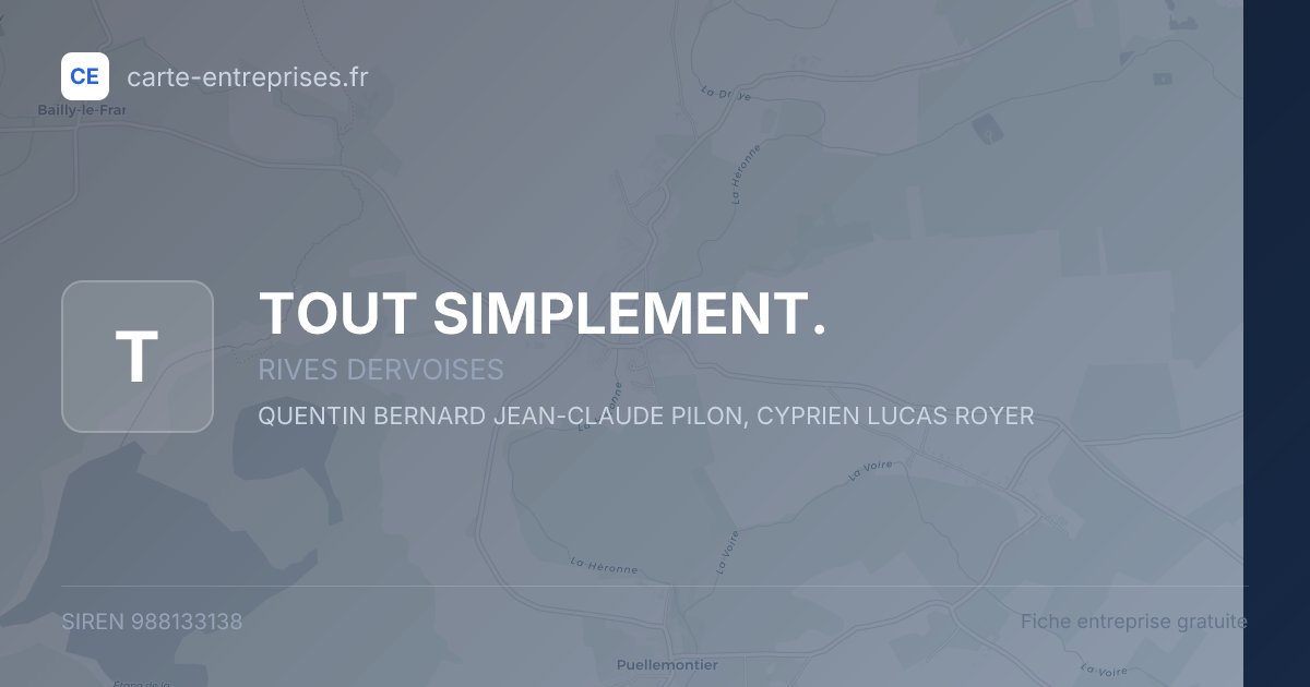 TOUT SIMPLEMENT. — 988133138 — fiche entreprise