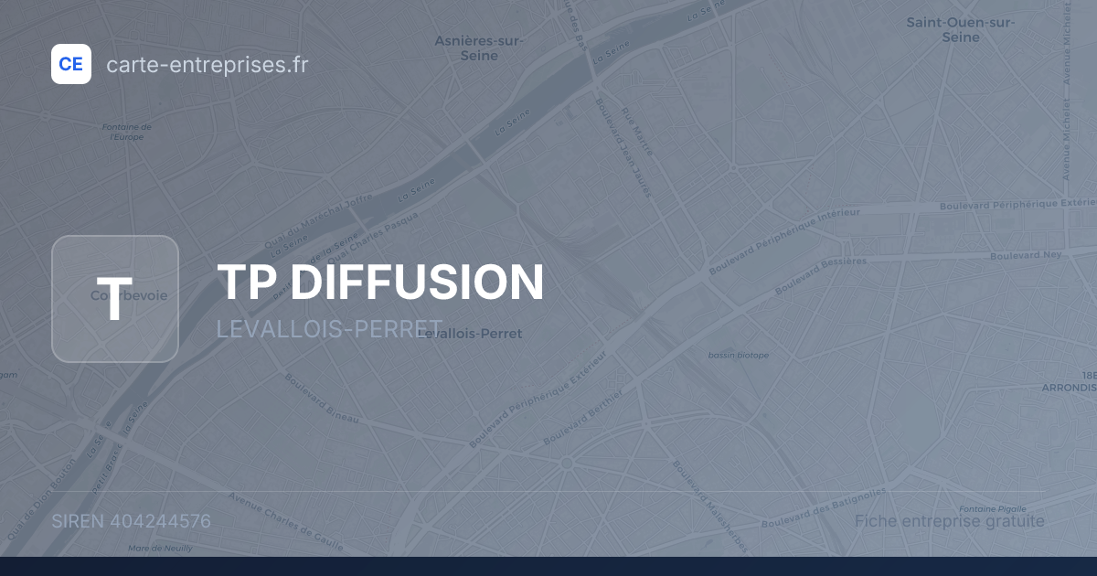 TP DIFFUSION — 404244576 — fiche entreprise