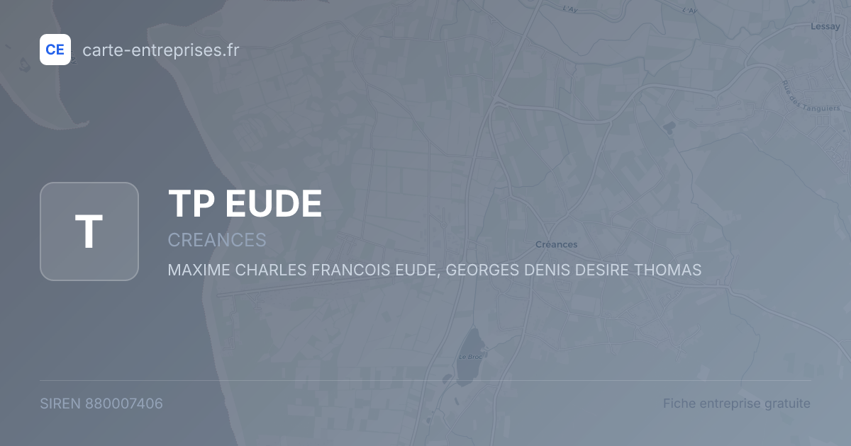 TP EUDE — 880007406 — fiche entreprise