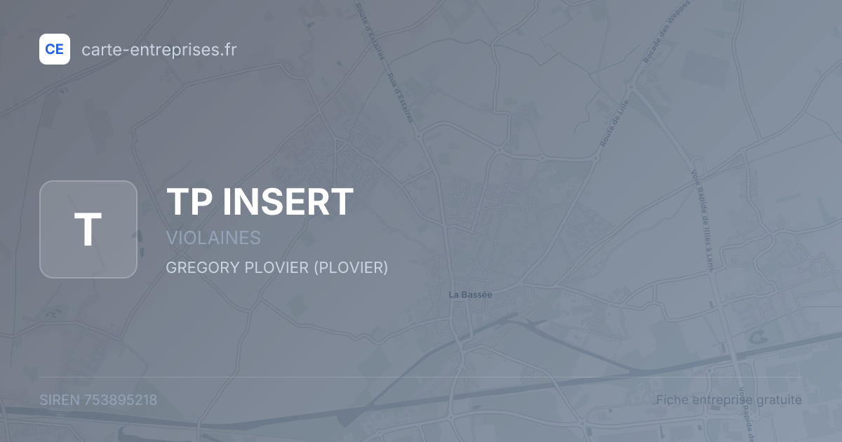 TP INSERT — 753895218 — fiche entreprise