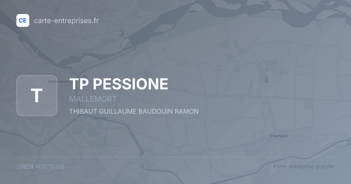 TP PESSIONE — 409715158 — fiche entreprise