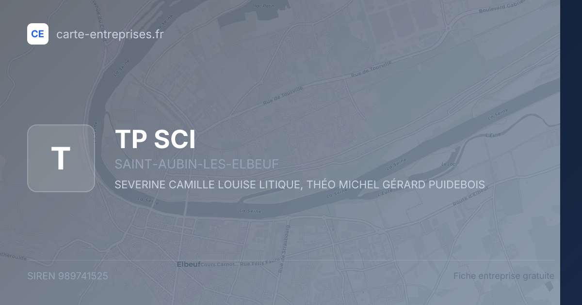 TP SCI — 989741525 — fiche entreprise