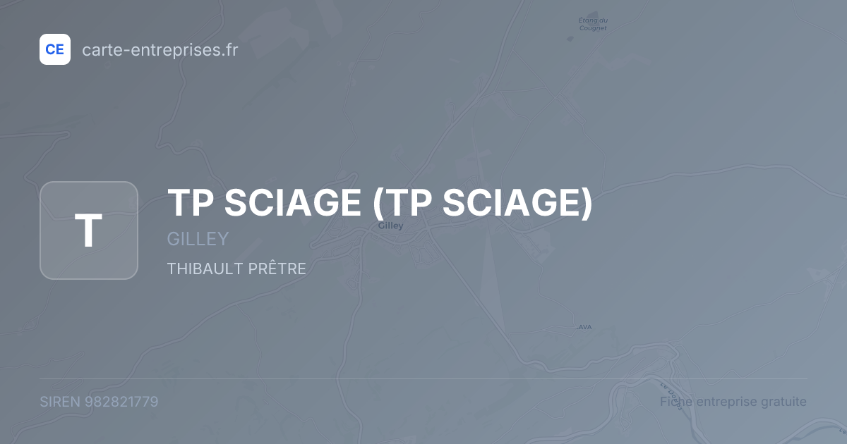 TP SCIAGE — 982821779 — fiche entreprise