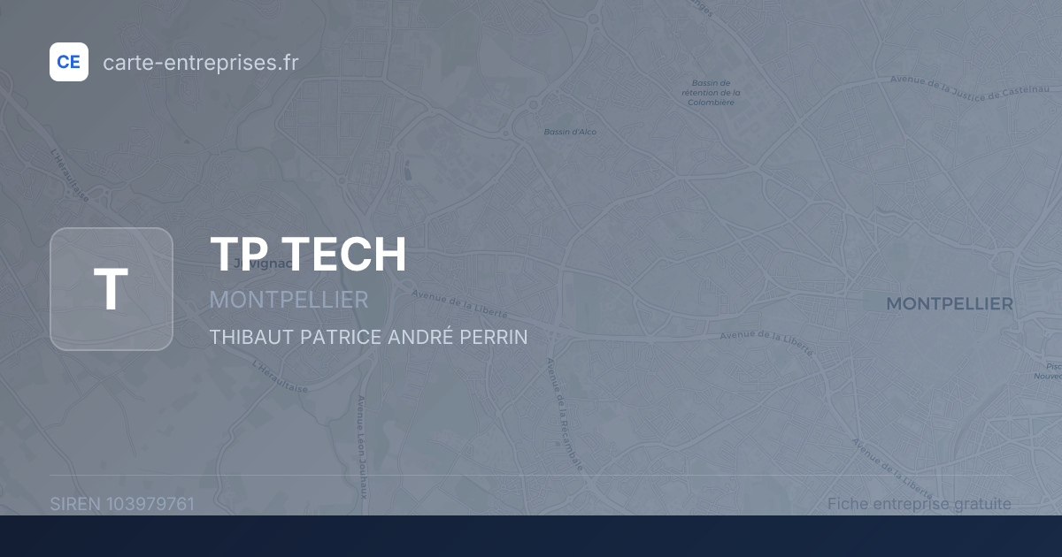 TP TECH — 103979761 — fiche entreprise