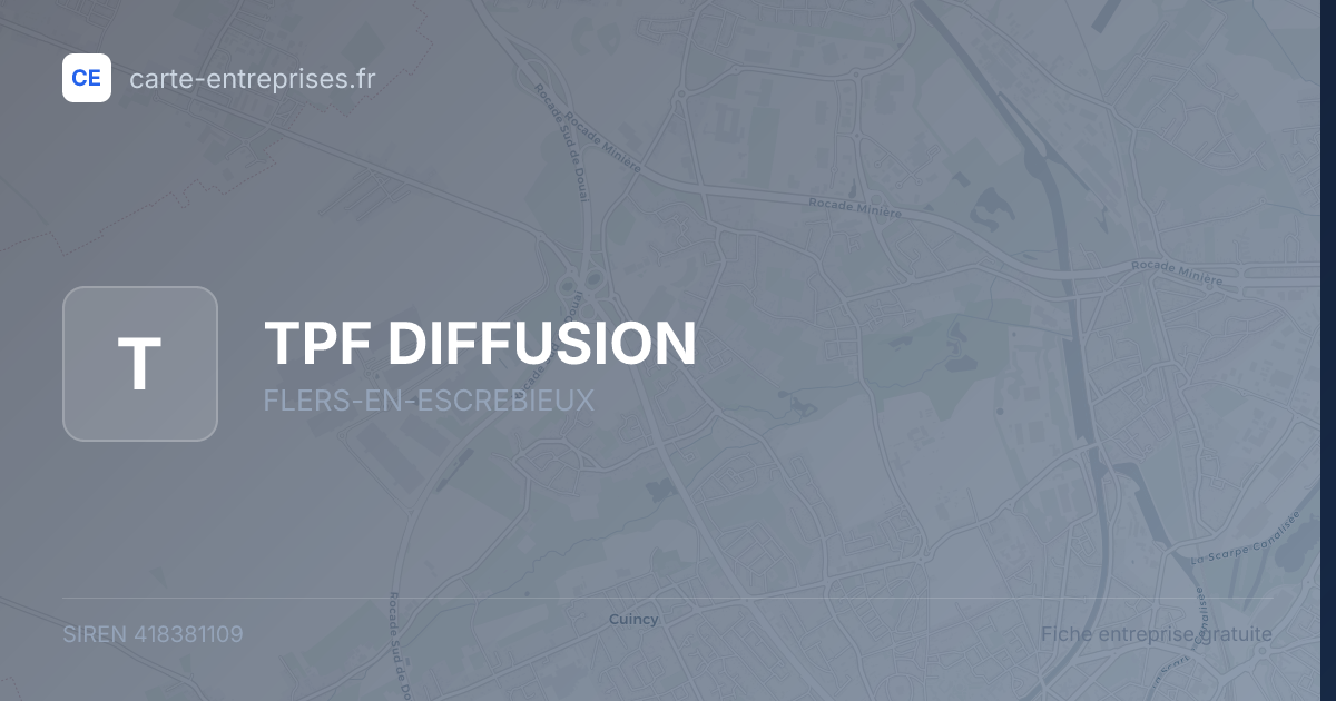 TPF DIFFUSION — 418381109 — fiche entreprise