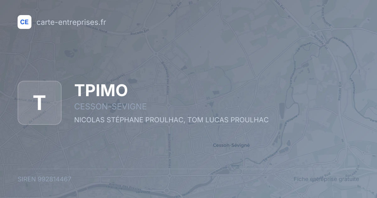 TPIMO — 992814467 — fiche entreprise