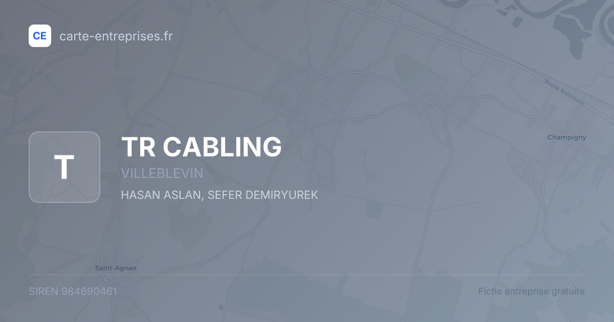 TR CABLING — 984690461 — fiche entreprise