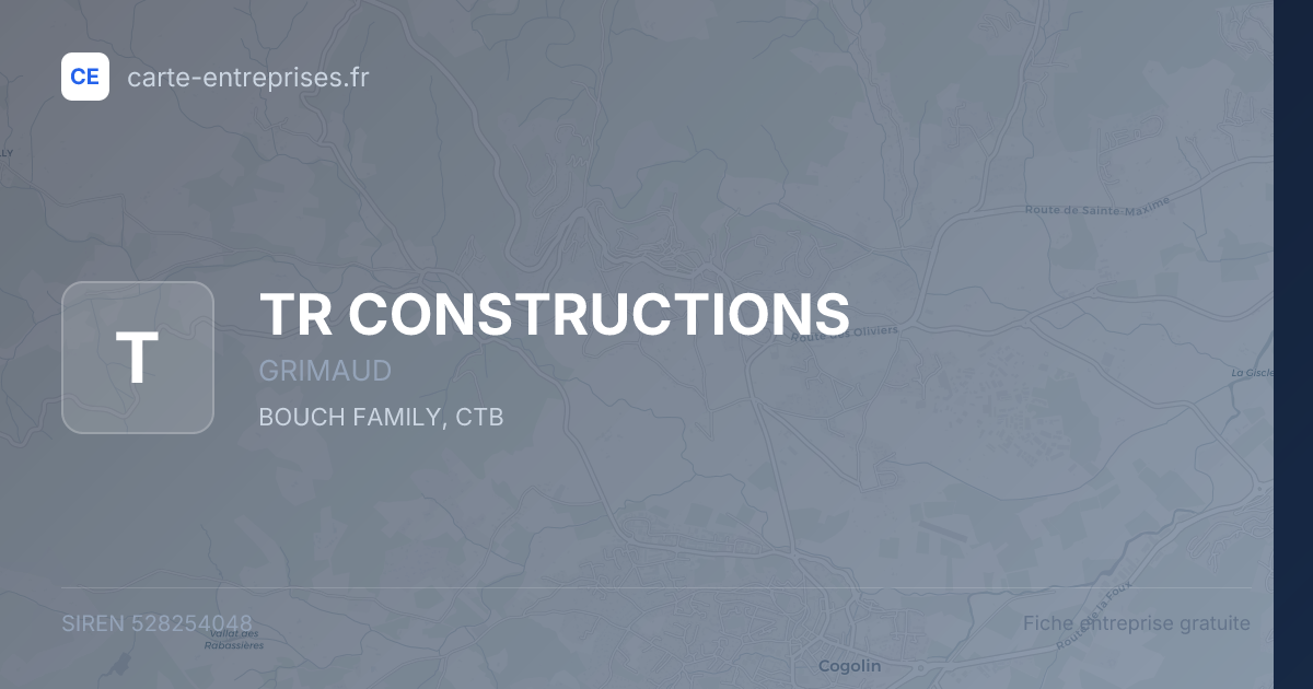 TR CONSTRUCTIONS — 528254048 — fiche entreprise