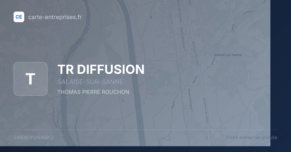 TR DIFFUSION — 912945912 — fiche entreprise