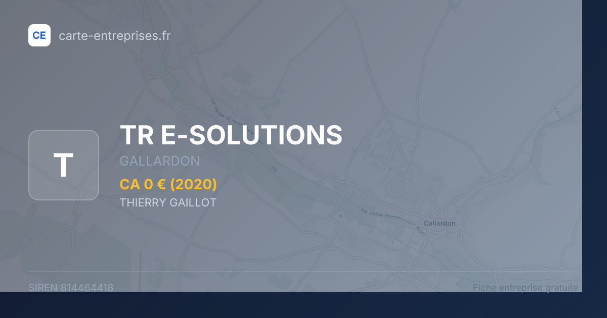 TR E-SOLUTIONS — 814464418 — fiche entreprise