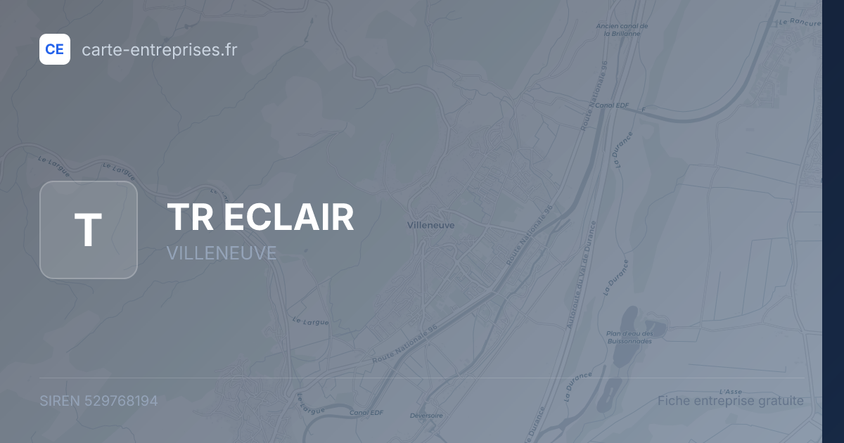 TR ECLAIR — 529768194 — fiche entreprise