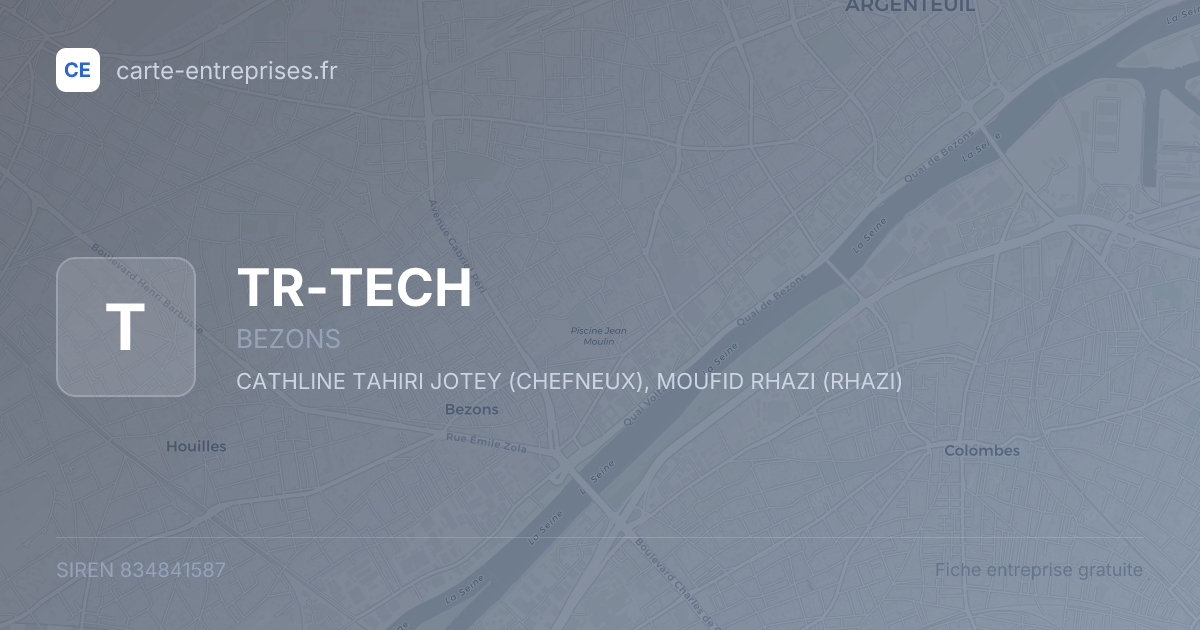 TR-TECH — 834841587 — fiche entreprise