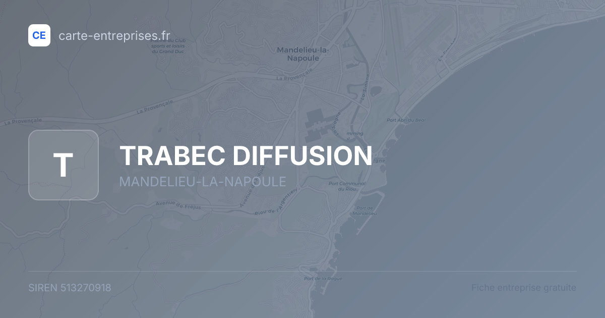 TRABEC DIFFUSION — 513270918 — fiche entreprise