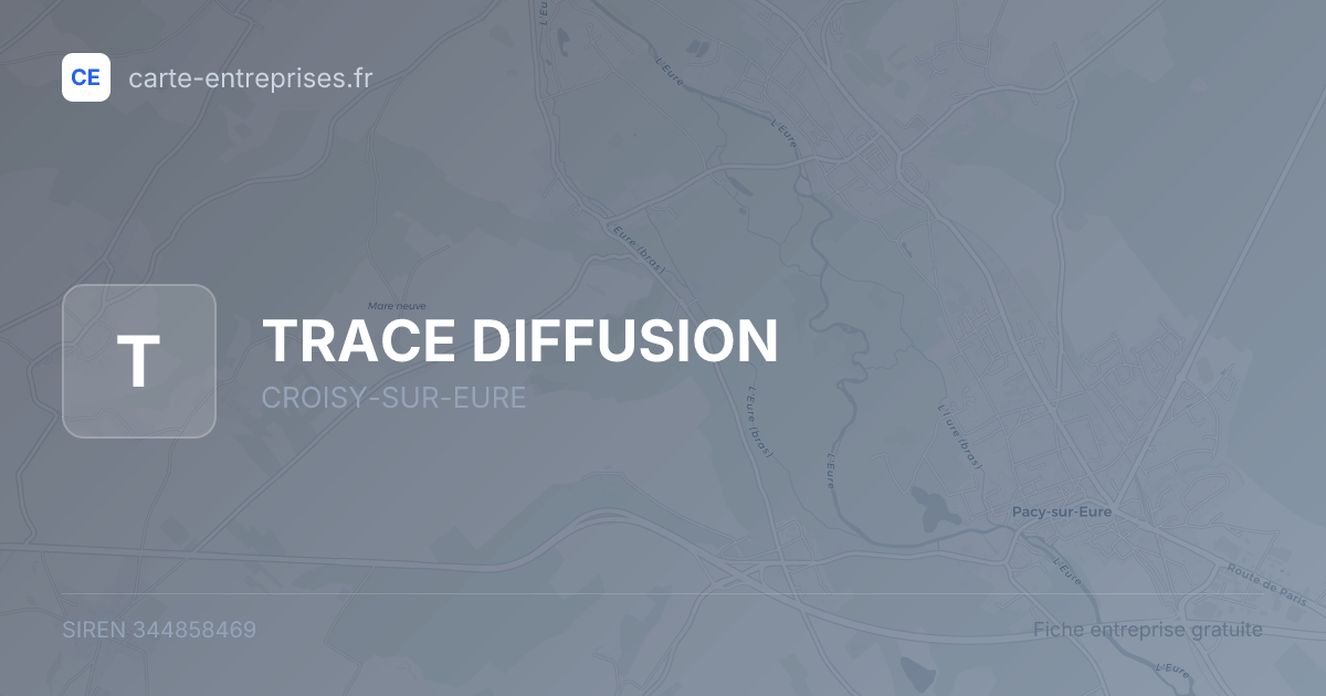 TRACE DIFFUSION — 344858469 — fiche entreprise