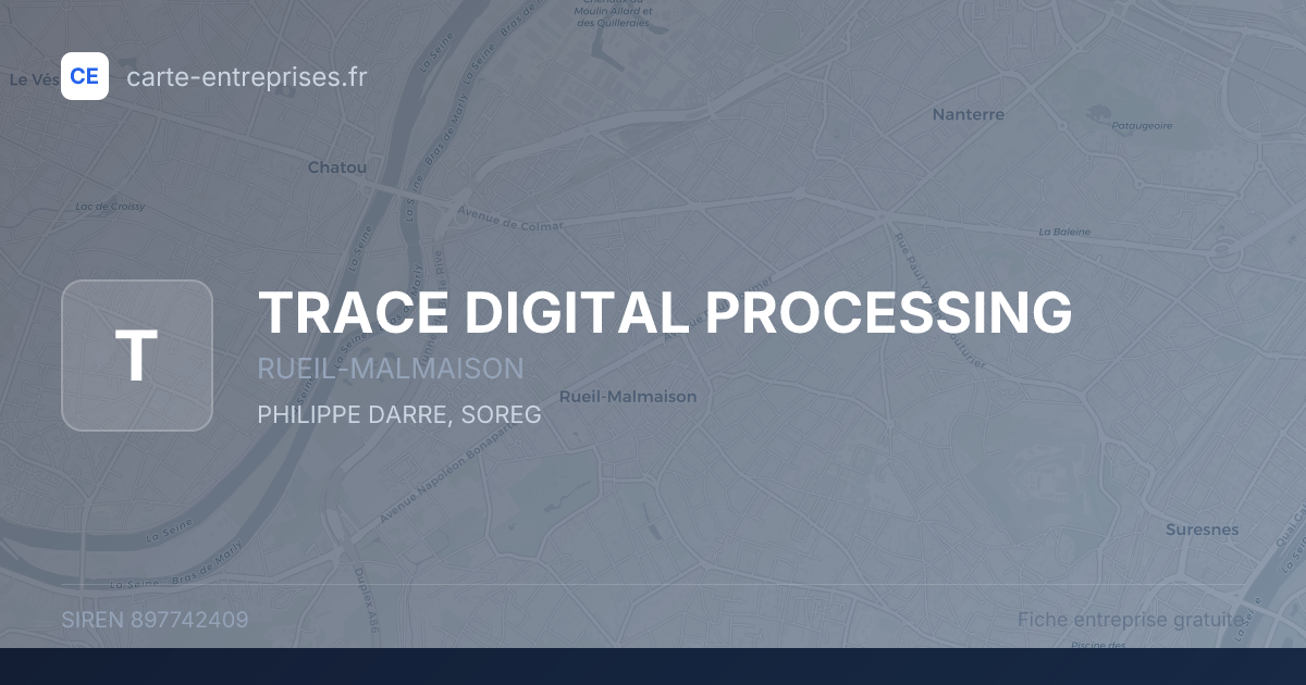 TRACE DIGITAL PROCESSING — 897742409 — fiche entreprise