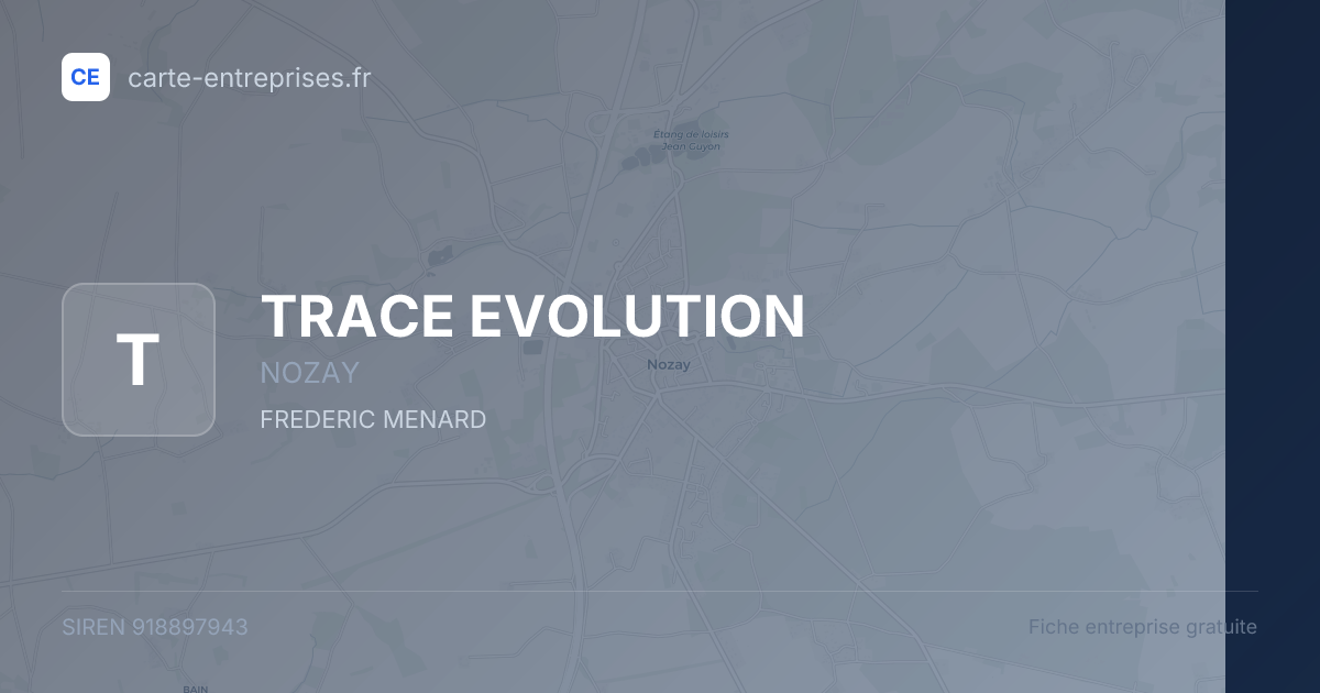 TRACE EVOLUTION — 918897943 — fiche entreprise