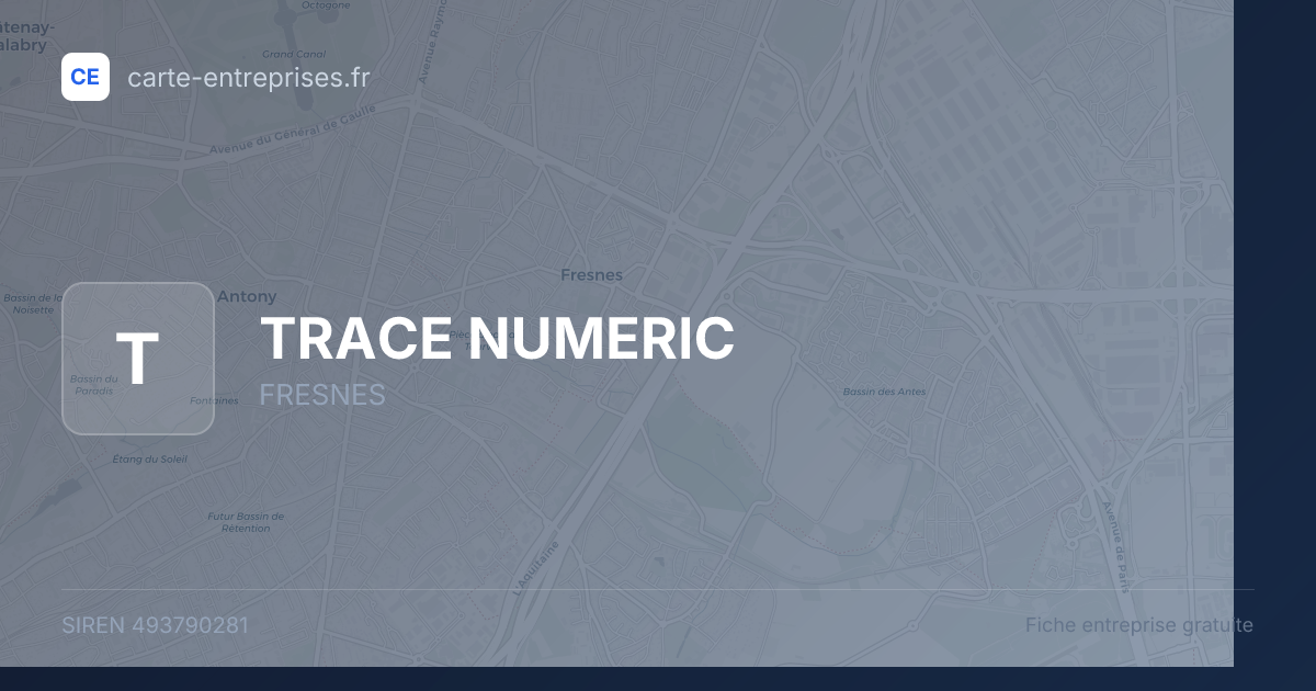 TRACE NUMERIC — 493790281 — fiche entreprise