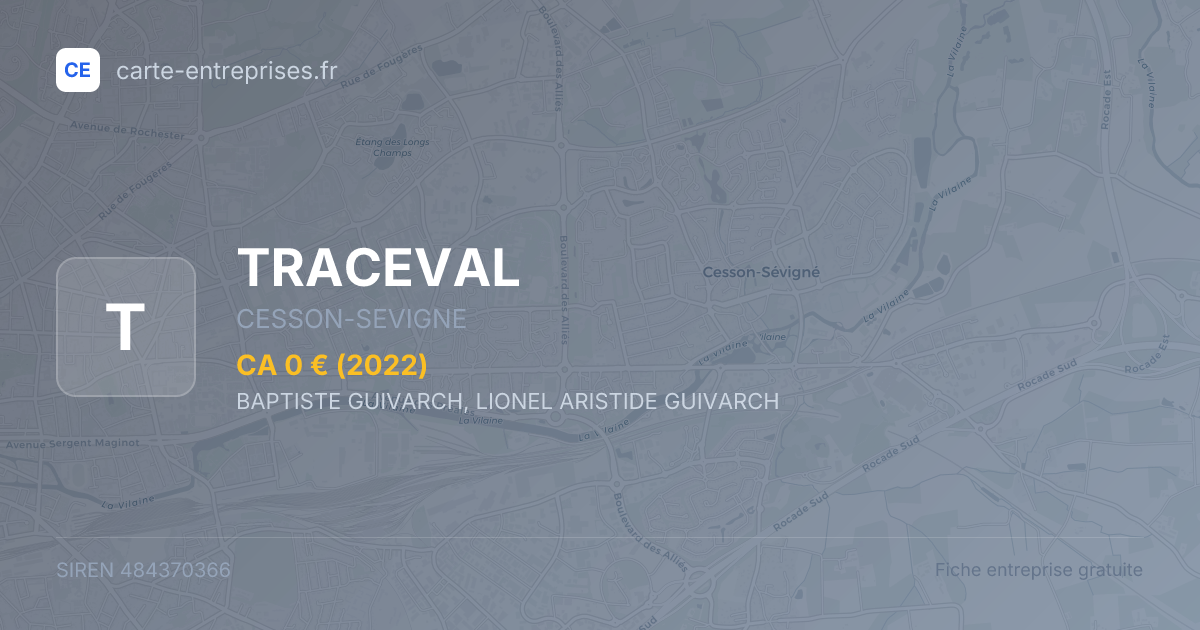 TRACEVAL — 484370366 — fiche entreprise