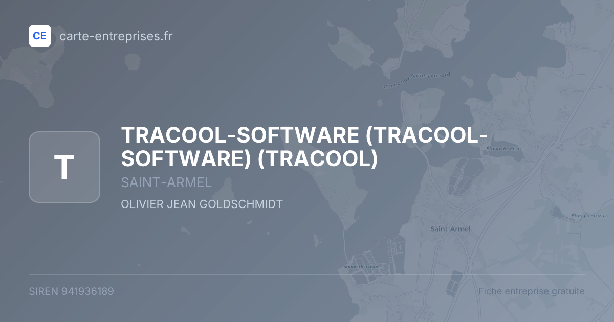 TRACOOL-SOFTWARE (TRACOOL-SOFTWARE) (TRACOOL) — 941936189 — fiche entreprise