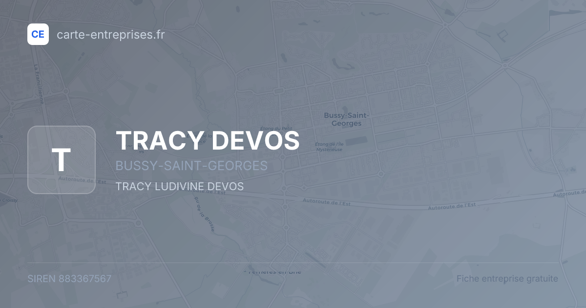 TRACY DEVOS — 883367567 — fiche entreprise