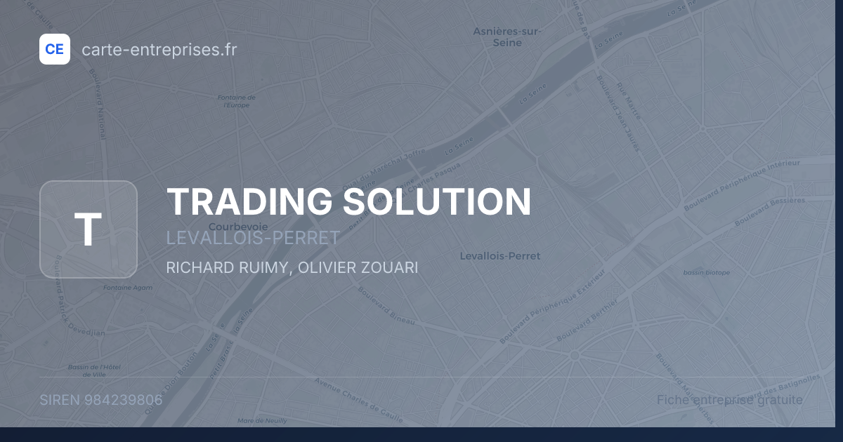 TRADING SOLUTION — 984239806 — fiche entreprise