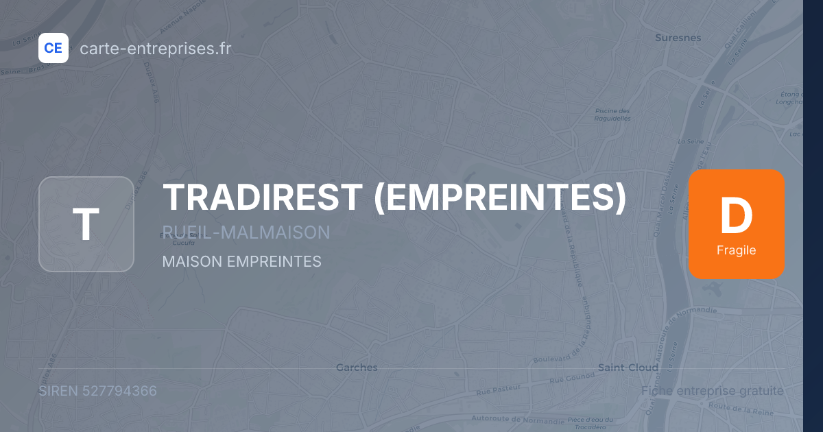 TRADIREST (EMPREINTES) — 527794366 — fiche entreprise