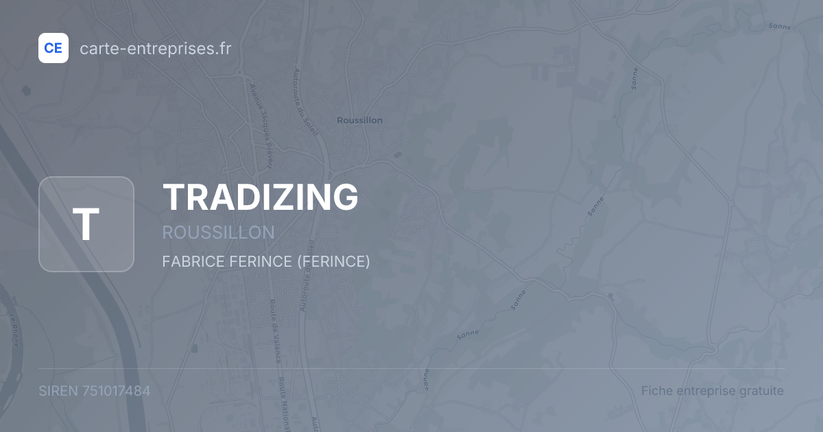 TRADIZING — 751017484 — fiche entreprise