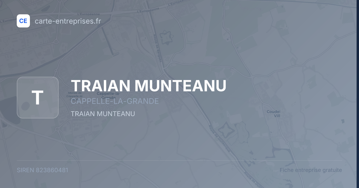 TRAIAN MUNTEANU — 823860481 — fiche entreprise