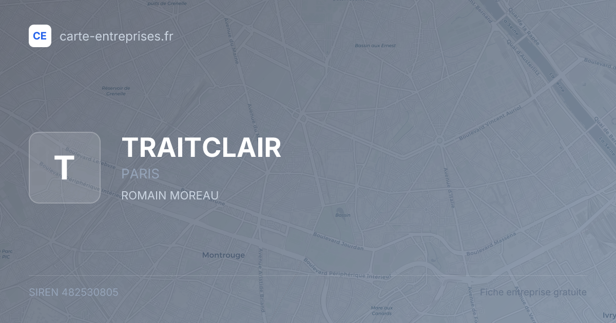 TRAITCLAIR — 482530805 — fiche entreprise
