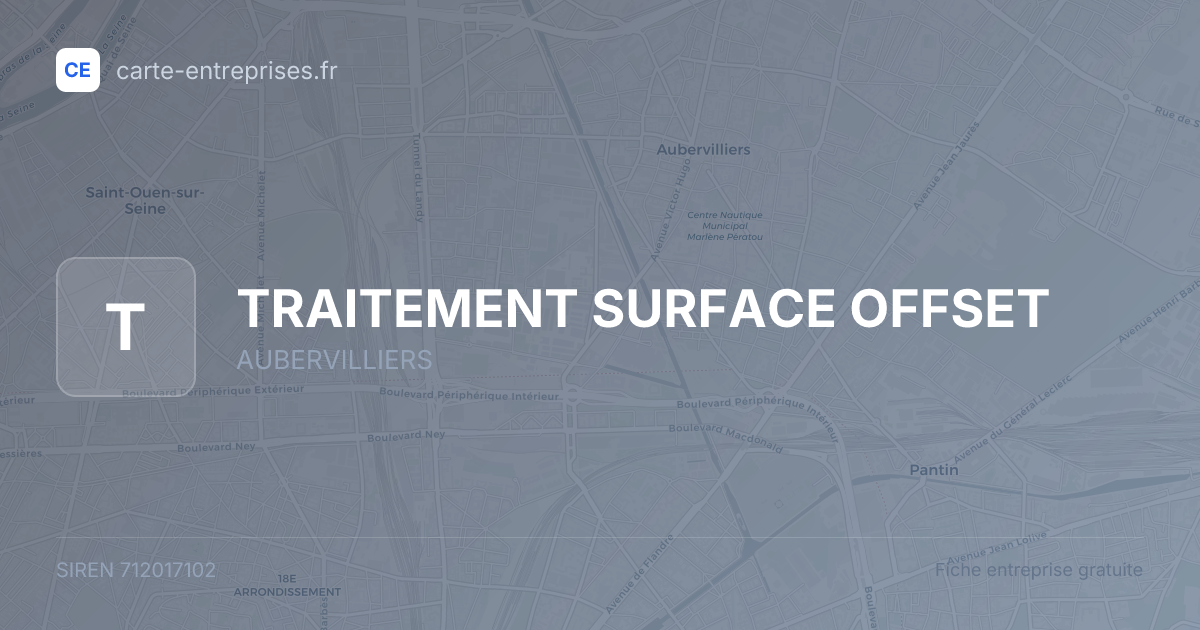 TRAITEMENT SURFACE OFFSET — 712017102 — fiche entreprise