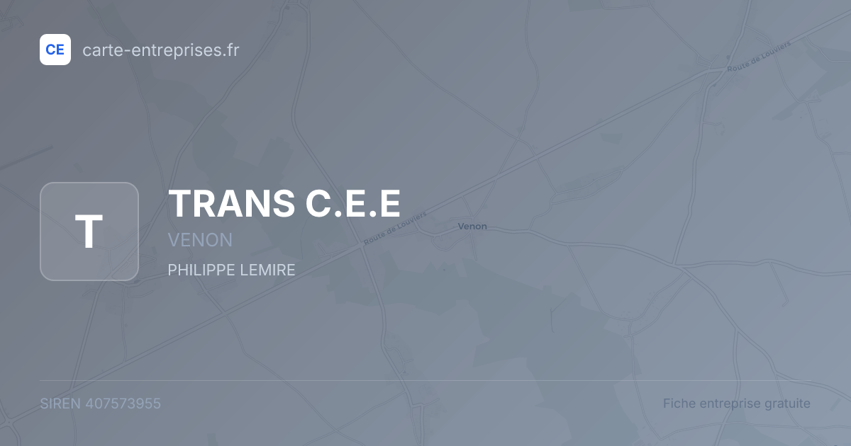 TRANS C.E.E — 407573955 — fiche entreprise