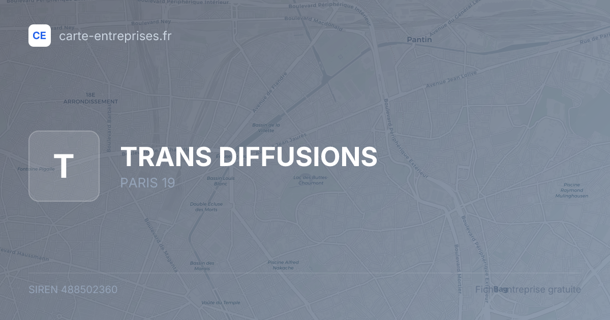 TRANS DIFFUSIONS — 488502360 — fiche entreprise