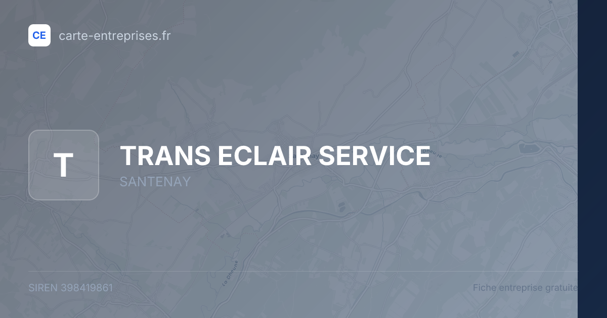 TRANS ECLAIR SERVICE — 398419861 — fiche entreprise
