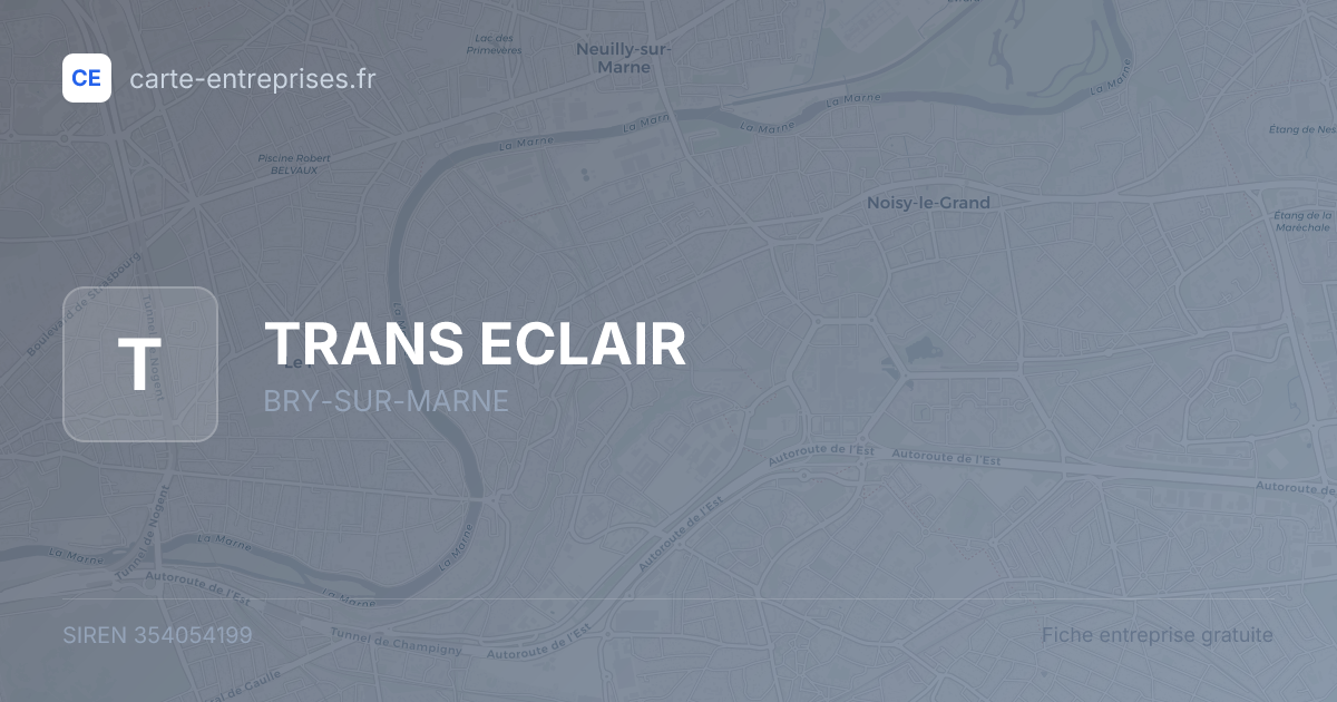TRANS ECLAIR — 354054199 — fiche entreprise