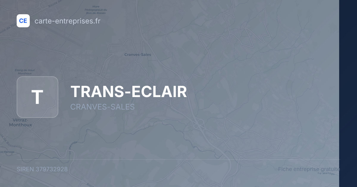 TRANS-ECLAIR — 379732928 — fiche entreprise