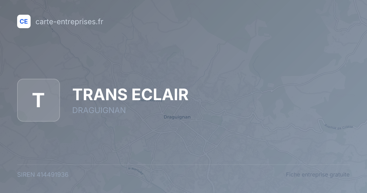 TRANS ECLAIR — 414491936 — fiche entreprise