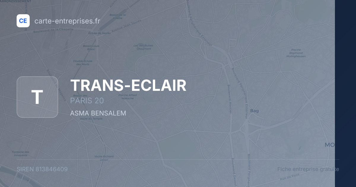 TRANS-ECLAIR — 813846409 — fiche entreprise