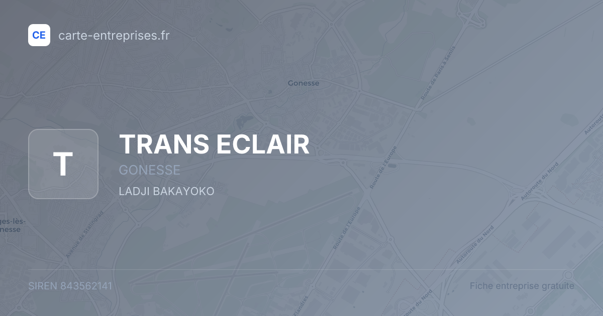 TRANS ECLAIR — 843562141 — fiche entreprise